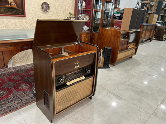 Antique Grundig Tube Music Cabinet | Original FM | Excellent Condition- Turntable