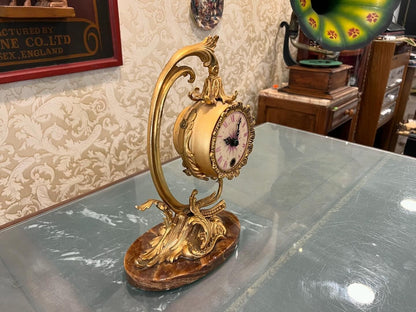Stunning Italian Bronze Mantel Clock with Exquisite Details - High Condition, Fully Functional