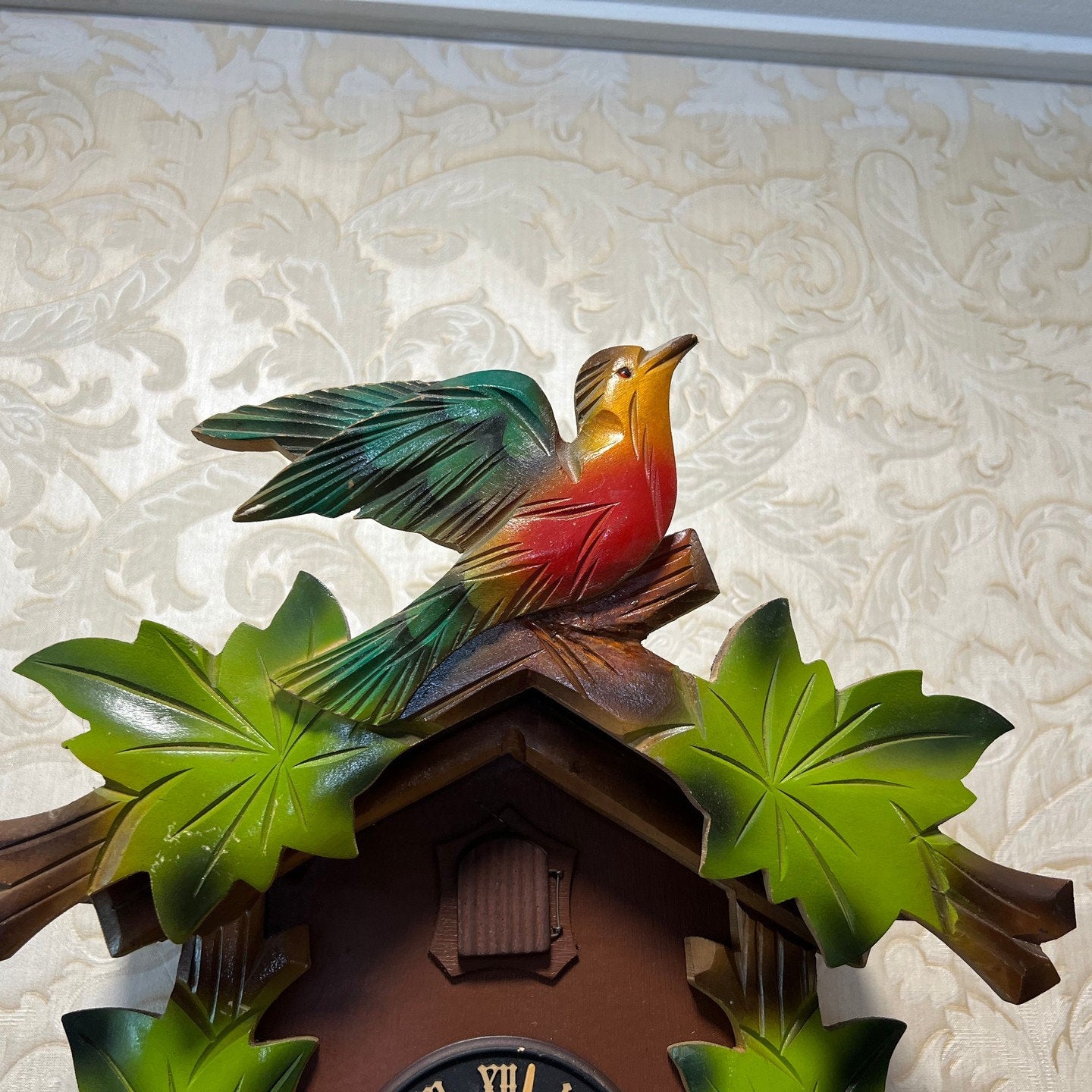 Charming German Cuckoo Clock with Moving Birds - High Condition, Fully Functional