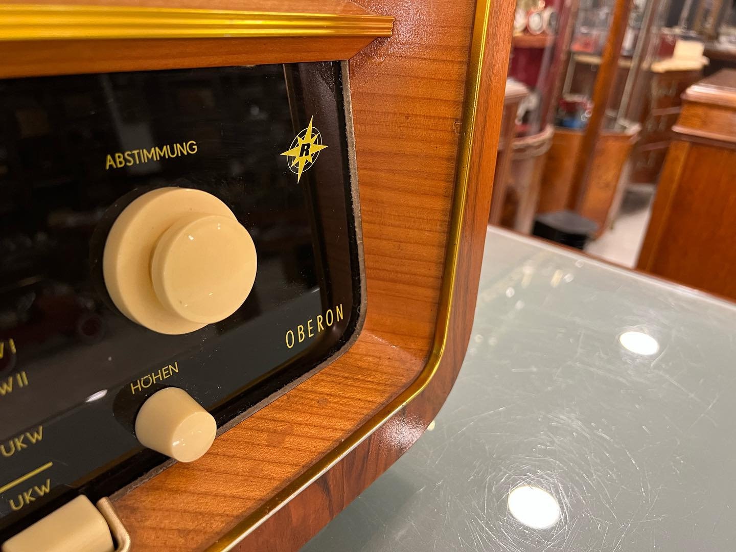 Antique German Oberon Tube Radio with Turntable | Original FM | Front-Loading Turntable | Rare Find | Excellent Condition