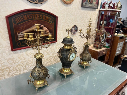 French Set Mantel Clock | Excellent Condition | Fully Functional | Vintage Home Decor