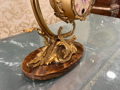 Stunning Italian Bronze Mantel Clock with Exquisite Details - High Condition, Fully Functional
