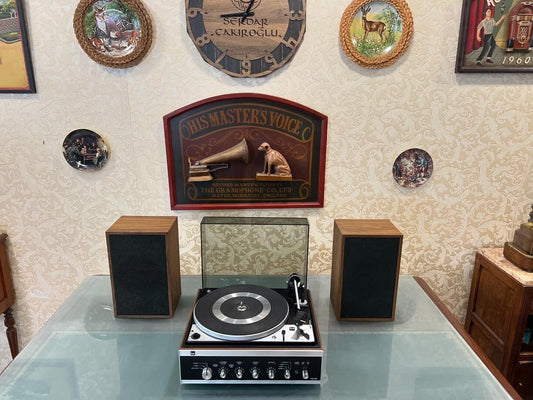 Antique Dual HS 130 Record Player with German Speakers, Fully Functional, Excellent Condition, Collectible Vintage