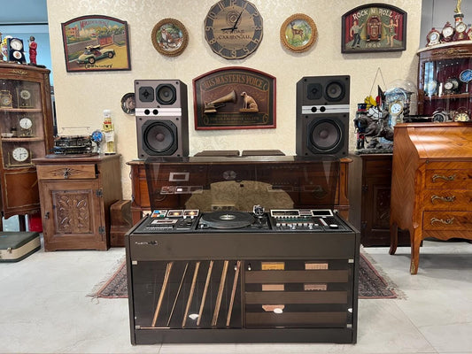 Antique Rosita Stereo Music Cabinet, Dual 496 Fully Automatic, 7-Channel FM & Cassette Player, Excellent Condition