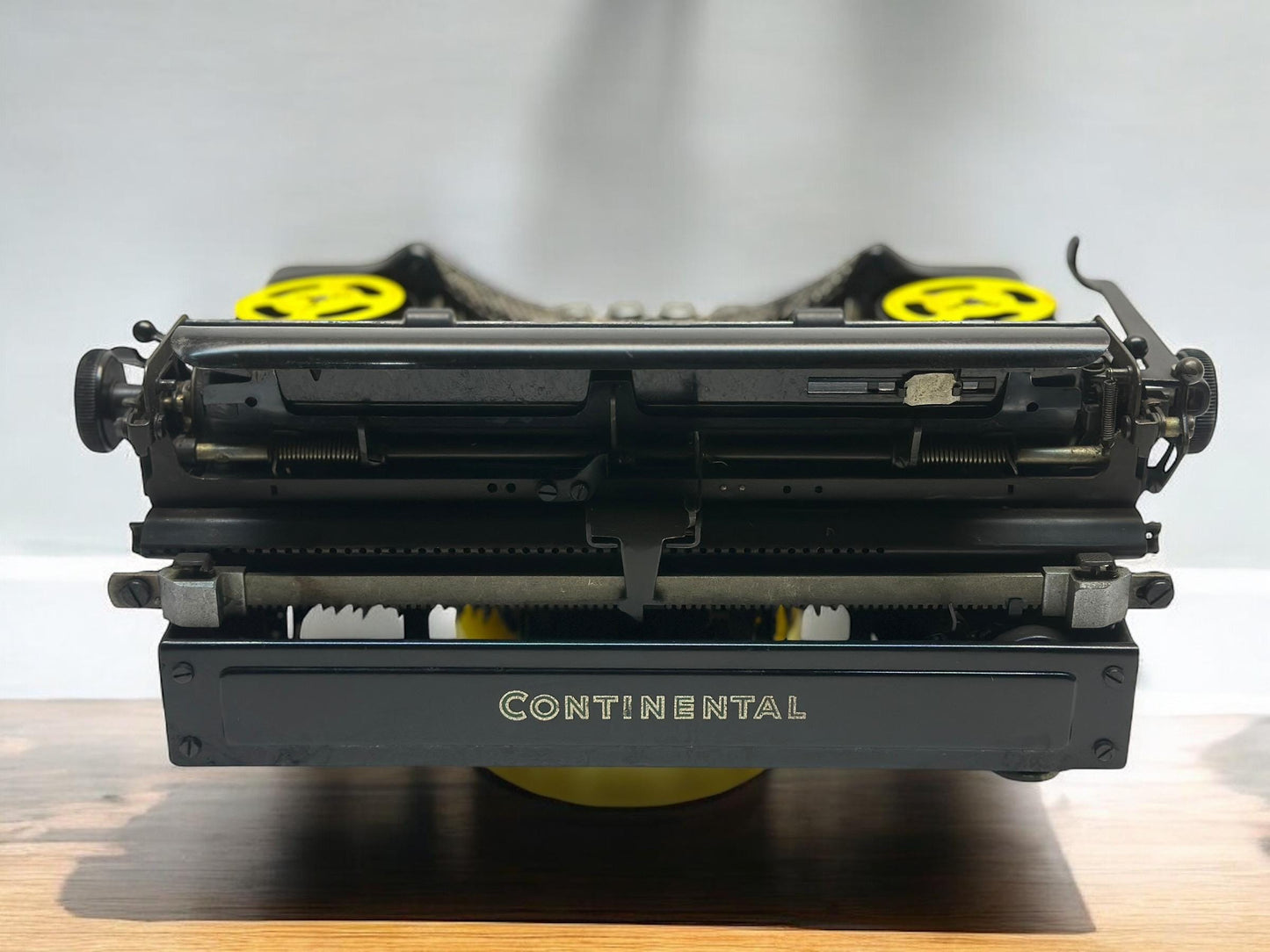 Continental Typewriter | Glass Keyboard, Fully Operational | Classic Black Elegance for an Unforgettable Writing Experience - Black WOOD Bag