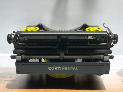 Continental Typewriter | Glass Keyboard, Fully Operational | Classic Black Elegance for an Unforgettable Writing Experience - Black WOOD Bag