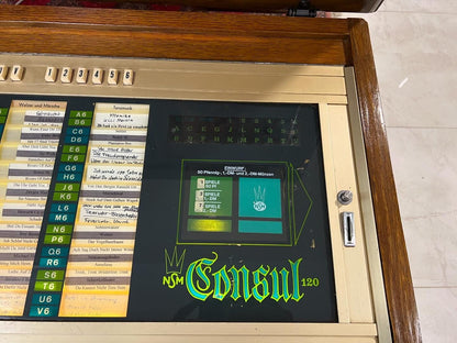 Collectible Antique German NSM Jukebox, 60-Record Capacity, Original Solid Wood Cabinet, Excellent Condition, Fully Functional