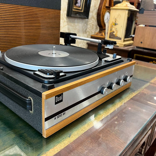 Vintage Dual H-1010Av Portable Record Player – Antique Suitcase Turntable, Fully Functional, Collectible, Excellent Condition