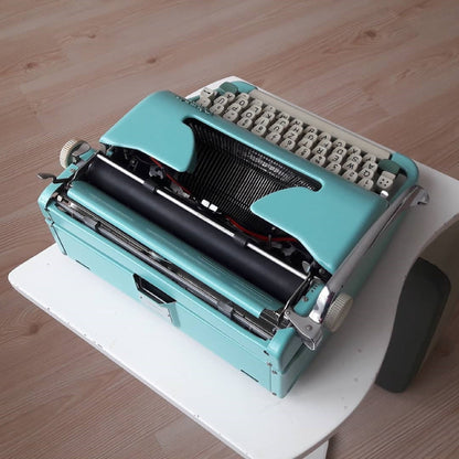 Olympia Monica 1960 Typewriter - Timeless Elegance in Vintage Blue | Fully Operational Antique Charm | Elevate Your Writing Experience!