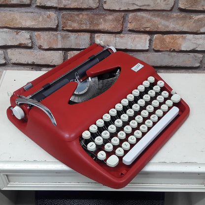 Adler Tippa Red Typewriter | Antique Charm, Fully Operational | Ideal Gift for Vintage Enthusiasts | Elevate Your Writing Experience