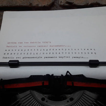 Vintage Continental Typewriter,Authentic 1935 Model with QWERTZ Layout,Fully Functional and Restored,Antique Writing Charm in Every Keystrok