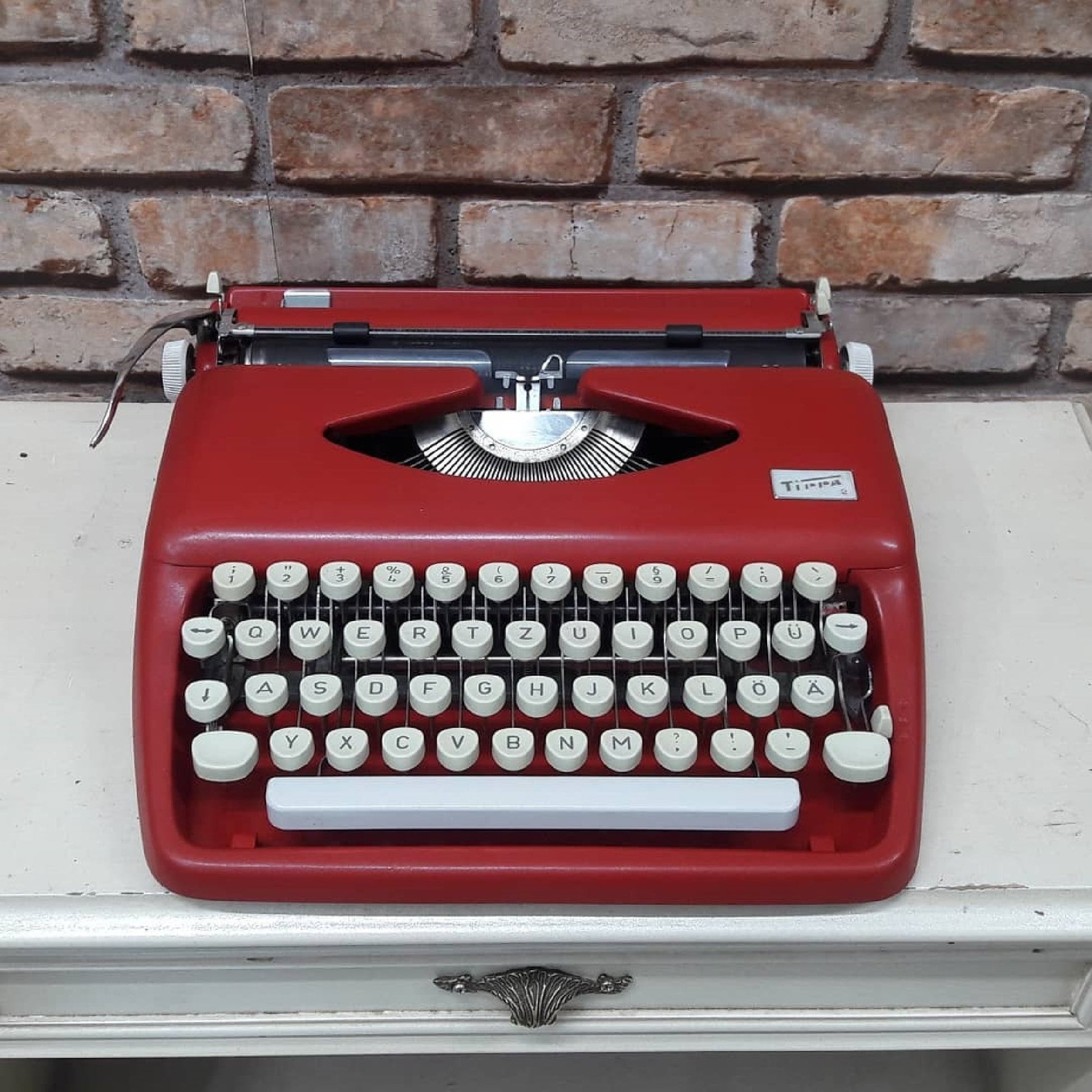 Adler Red Typewriter | Timeless Elegance & Fully Functional
