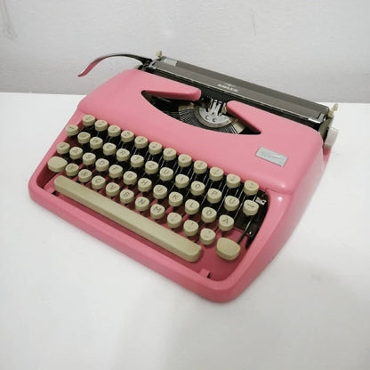 Trumph Tippa Typewriter | Adler Tippa Pink Elegance, 1960 Model | White Keyboard for a Stylish Twist on Vintage Writing!