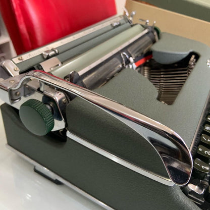 Olympia SM 3 Typewriter | Vintage Green and Black | With or Without Stylish Case Options | Ideal for Retro Writing