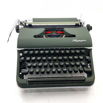 Olympia SM3 Typewriter with Case - The Most Special Gift - Vintage Green,typewriter working