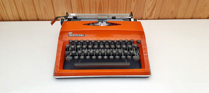 Adler Contessa Orange Typewriter | Vintage & Antique Gift