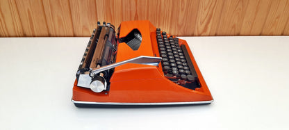 Adler Contessa Orange Typewriter | Old Typewriter | Antique Typewriter | Best Gift,typewriter working