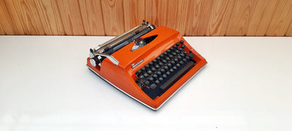Adler Contessa Orange Typewriter | Old Typewriter | Antique Typewriter | Best Gift,typewriter working
