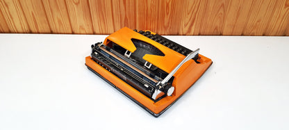 Adler Contessa Typewriter | Orange Typewriter | Old Typewriter | Working Typewriter |Old Typewriter | Vintage Typewriter