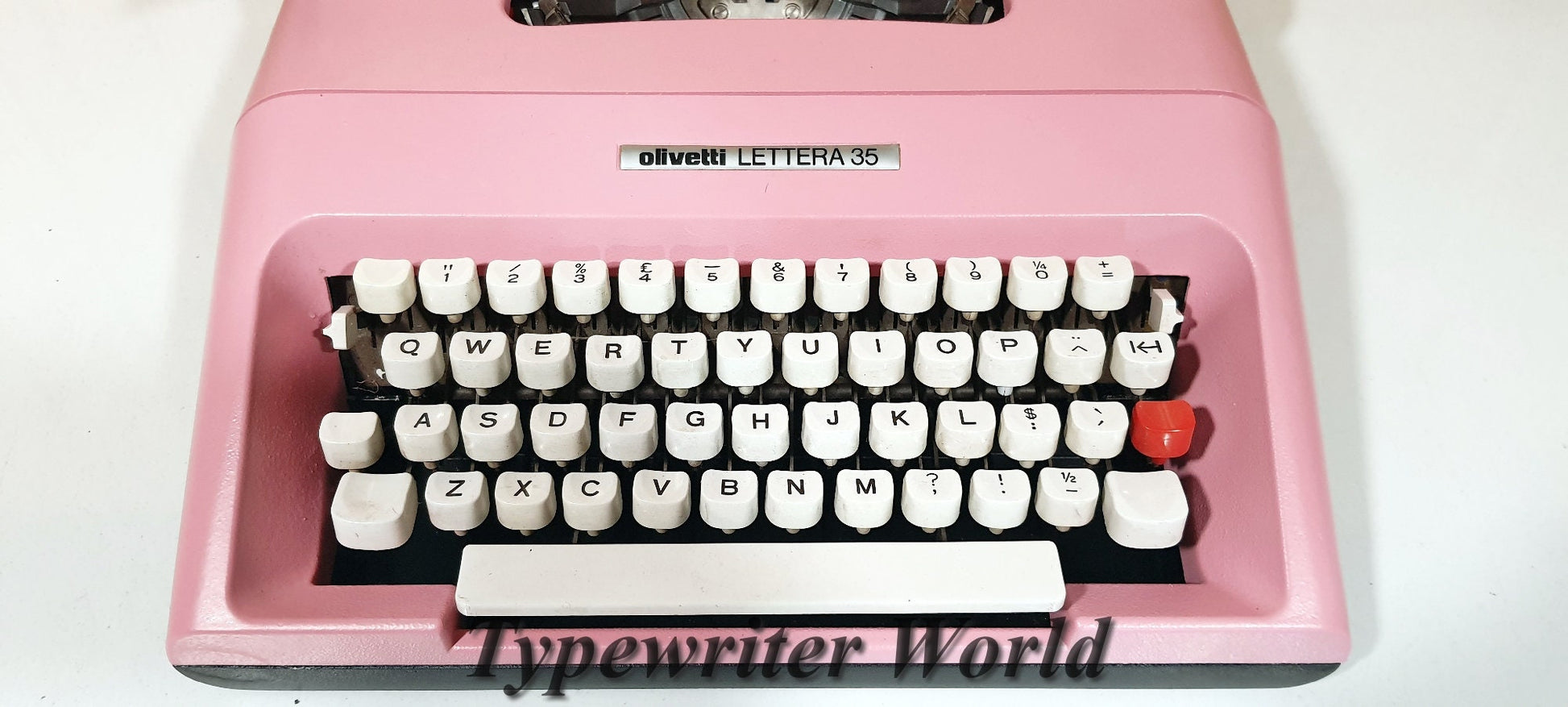 Olivetti Lettera 35 Pink Typewriter - Premium QWERTY Gift