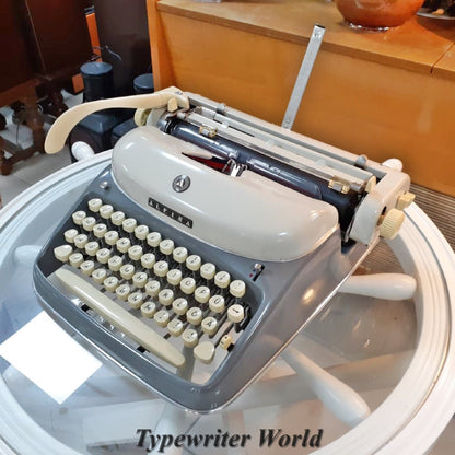 Alpina Typewriter | Antique Typewriter | Working Typewriter | Working Perfectly | Fabulous Gift -  White Keyboard and Blue Typewriter
