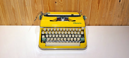 Olympia Monica Yellow Typewriter - Premium Gift | Typewriter like new,typewriter working