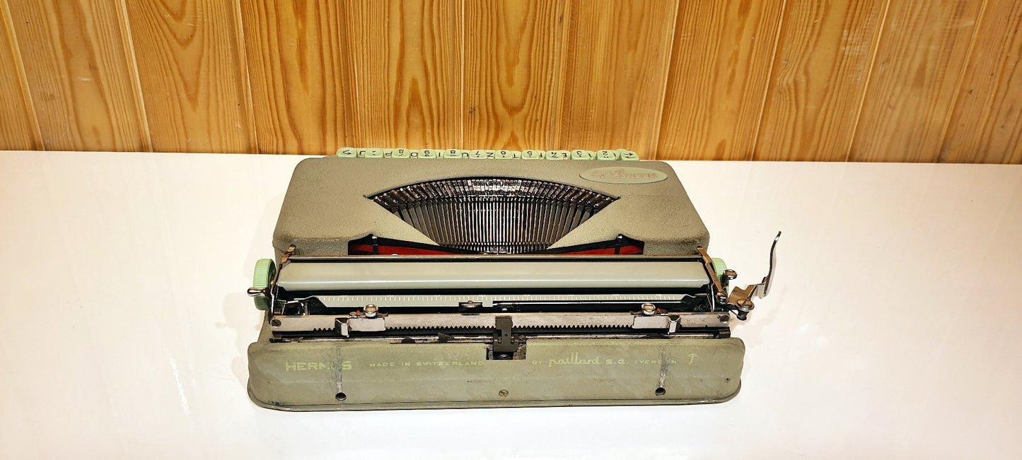 Hermes Baby Typewriter | Typewriter Working | Cool Green Color | Green Keys | Premium Gift