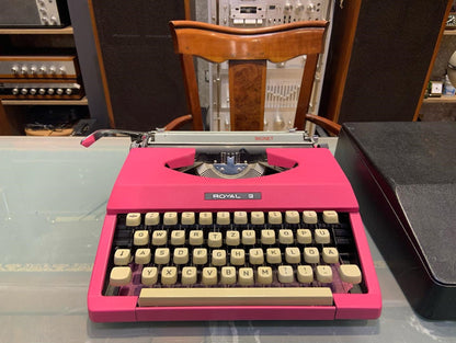 Royal MAT PINK Typewriter | Vintage Elegance | Classic Old Typewriter,typewriter working