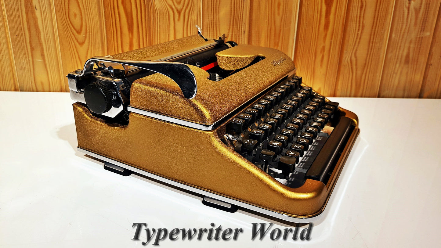 Olympia SM3 Gold Typewriter with a Choice of Gold or Black Case - An Antique Masterpiece and the Most Special Gift