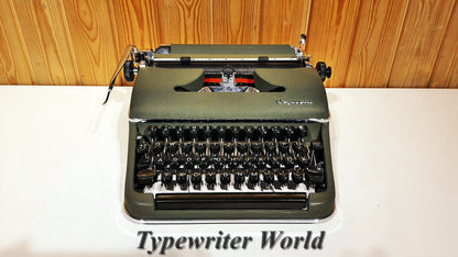 Olympia Sm3 Typewriter | Green Typewriter + Case / The Most Special Gift,typewriter working