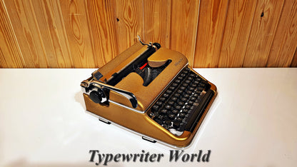Olympia SM3 Gold Typewriter with a Choice of Gold or Black Case - An Antique Masterpiece and the Most Special Gift