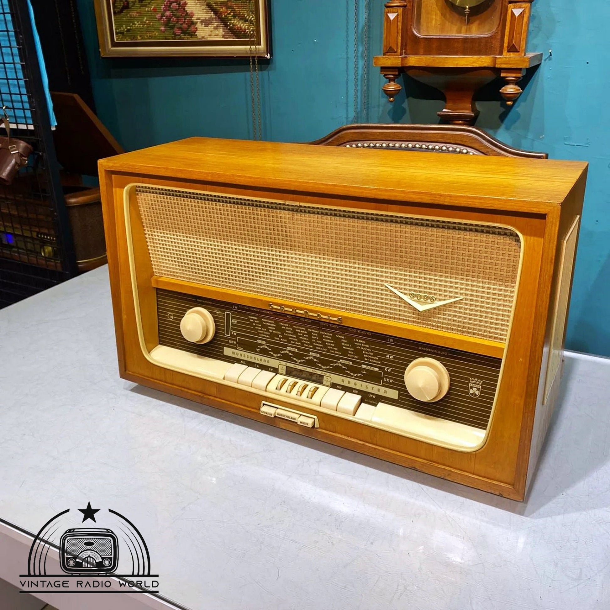 Grundig 3086 Vintage Radio | Orjinal Old Radio | Lamp Radio