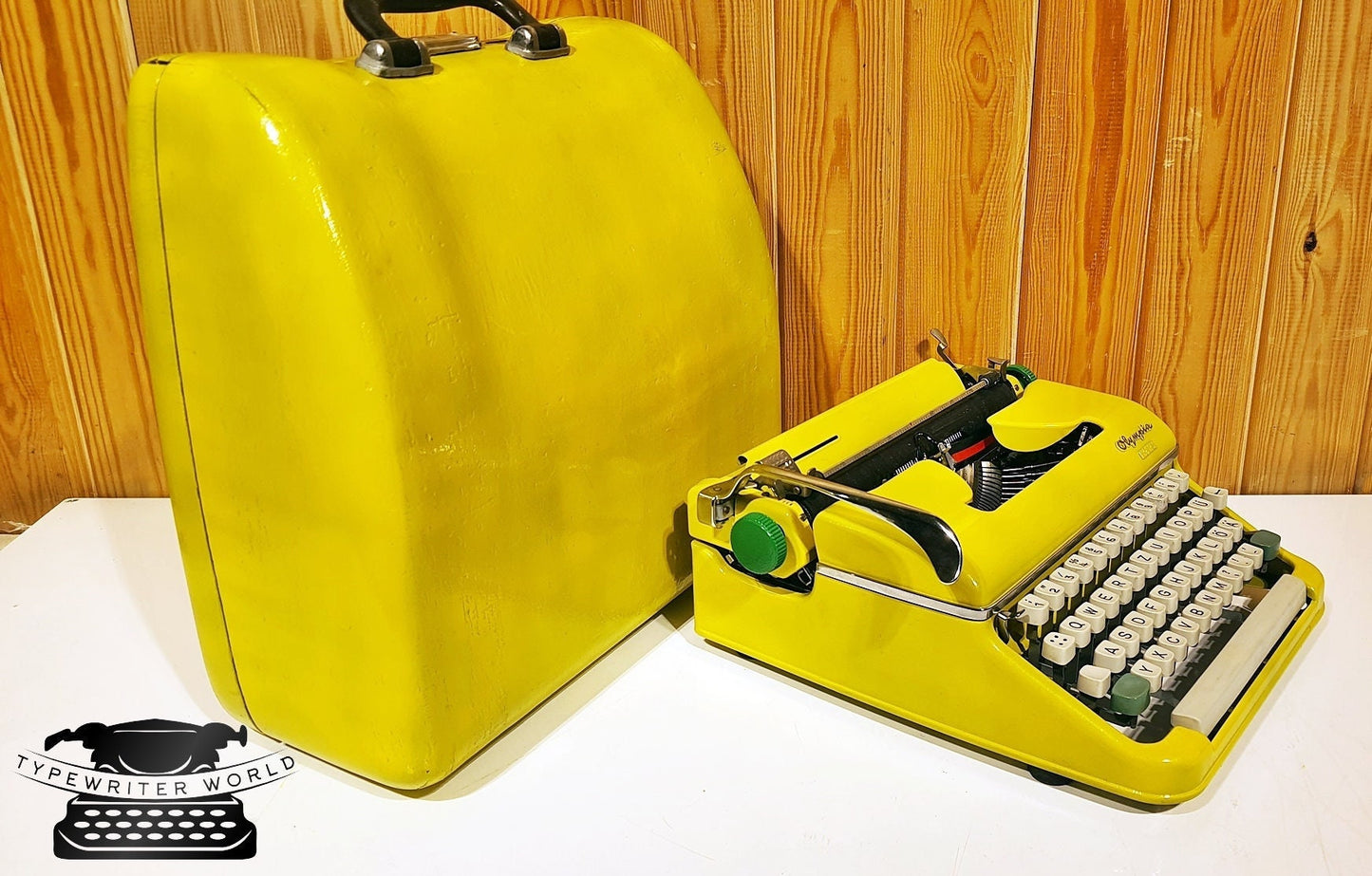Olympia Monica Yellow Typewriter - Premium Gift | Typewriter like new,typewriter working