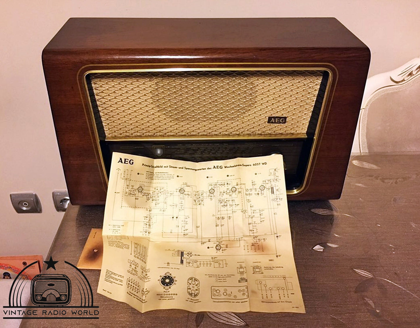 AEG 6057  WD 3/D Radio | Vintage Radio | Orginal Old Radio | Radio | Lamp Radio |