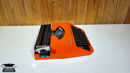 Mercedes Typewriter | Classic Red Typewriter | Fully Operational 1960 Model with Black Keyboard