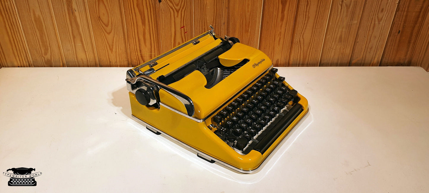 Olympia SM3 Yellow Typewriter - Premium Gift / Typewriter World / The Most Special Gift,typewriter working
