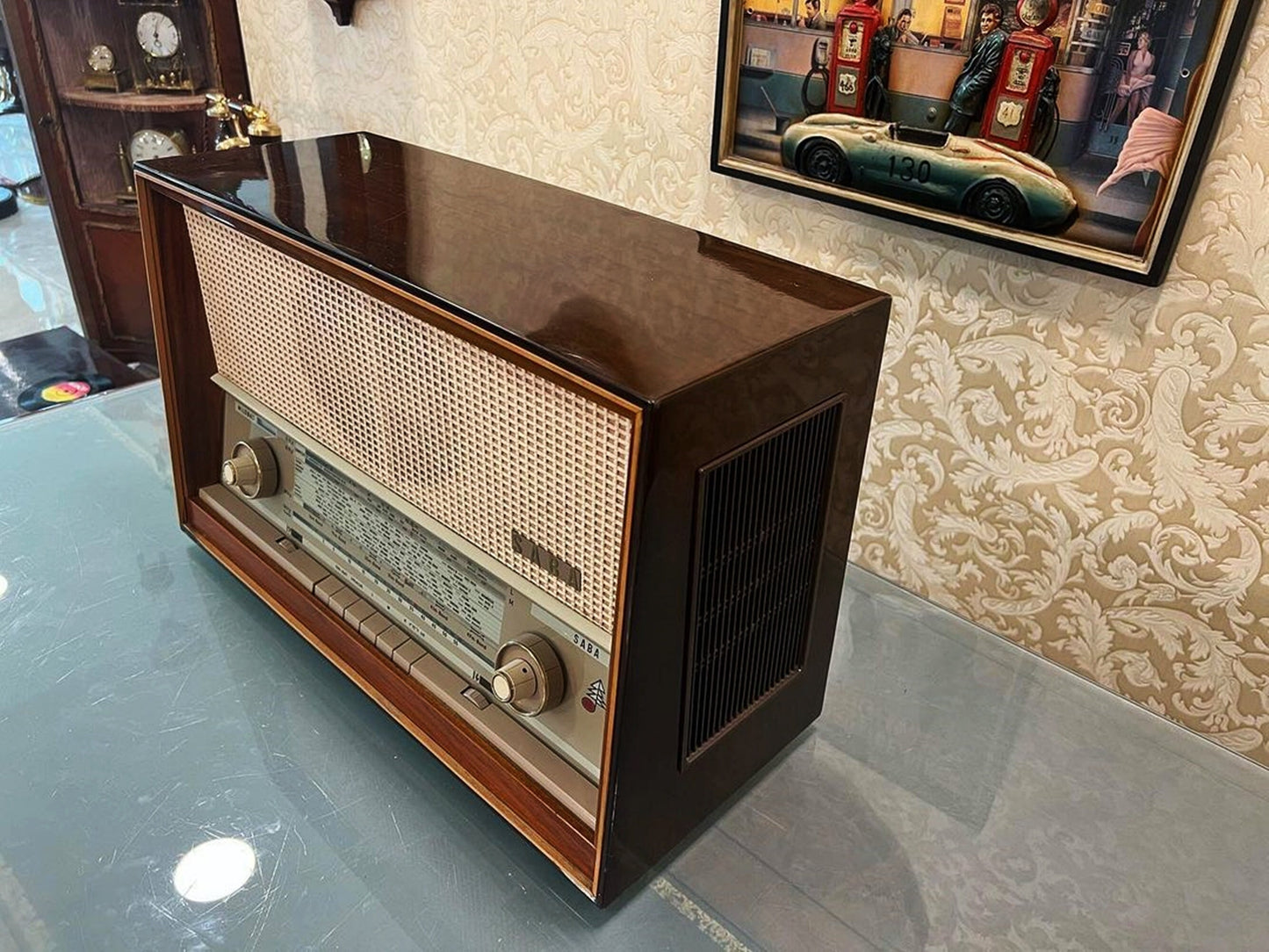 Saba Wildbad Stereo Radio - Vintage Audio Elegance with Lamp Feature - For Sale