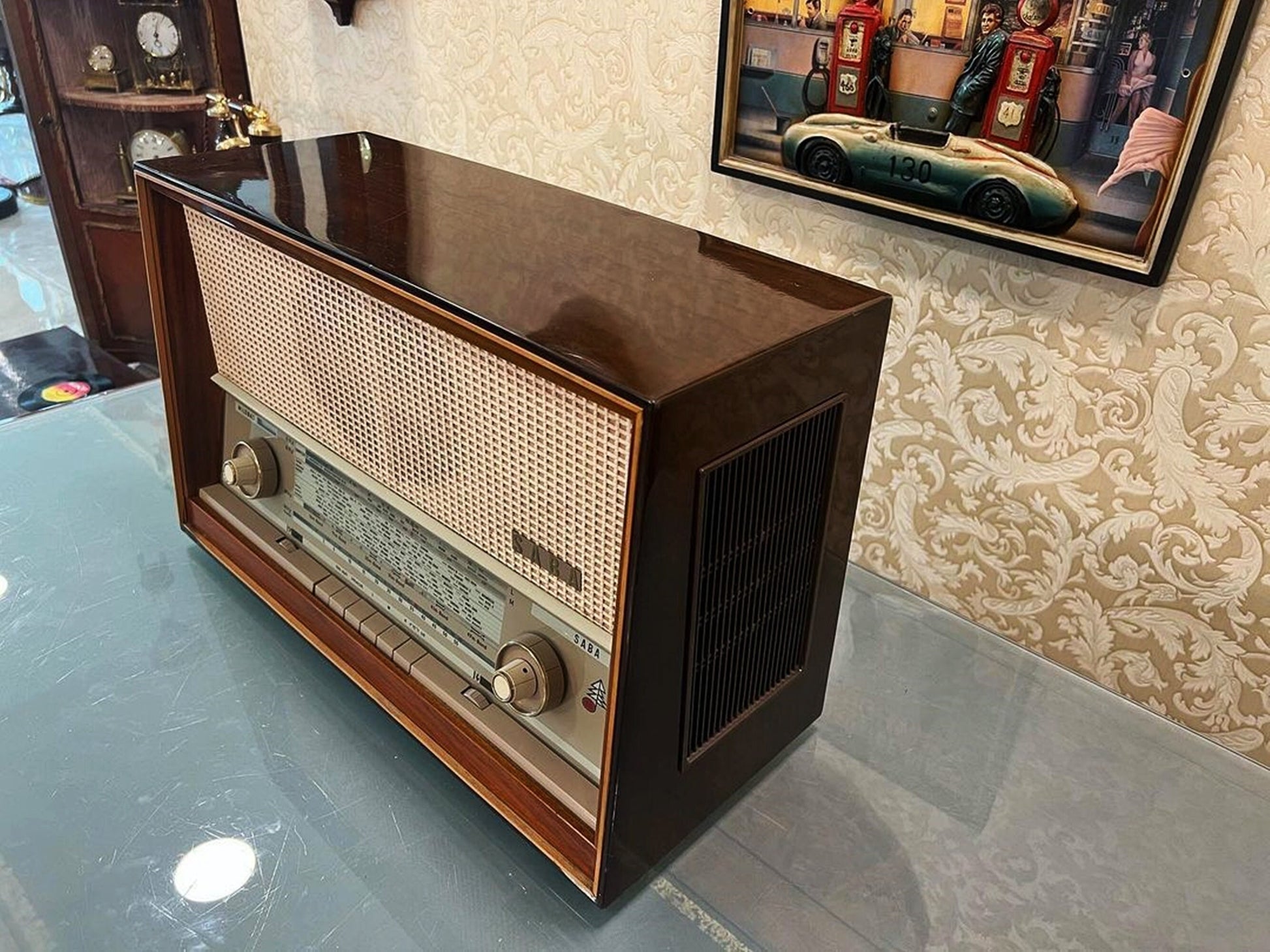 Saba Wildbad Stereo Radio - Vintage Audio Elegance with Lamp Feature - For Sale