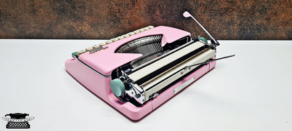 Vintage Olympia Splendid 33/66 iCE PİNK Typewriter - Retro Mechanical Collectible for Office Decor - Industrial Steampunk - Steampunk decor