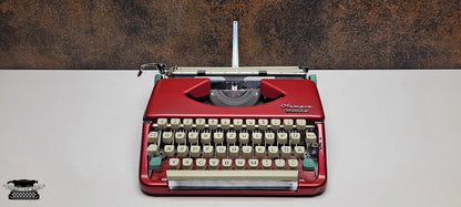 Olympia Splendid 33/66 Vintage Red Typewriter| Classic Writing Machine from the 1970s | Rare Mechanical Keyboard for Writers and Collectors