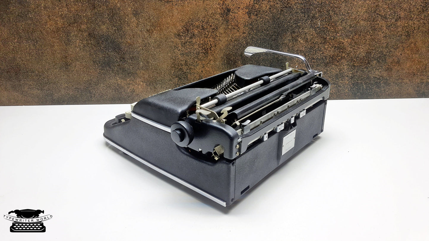 Vintage Olympia SM5 Black Typewriter - Working and Fully Restored - Ideal for Writers and Collectors,typewriter working