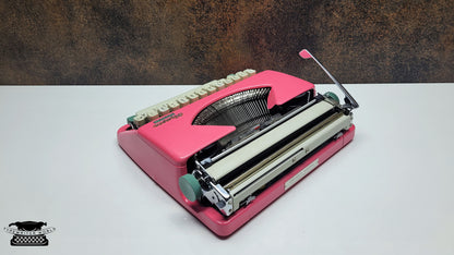 Vintage Olympia Splendid 33/66 Pink Typewriter, Retro Mechanical Collectible for Office Decor, Industrial Steampunk,Steampunk decor,Gift