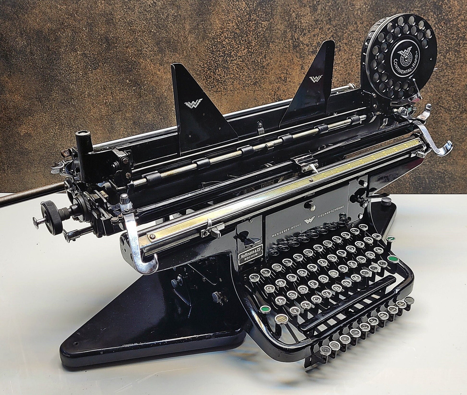 Vintage Continental Rapidus Typewriter - Rare Collectible Model Serial Number : 933386