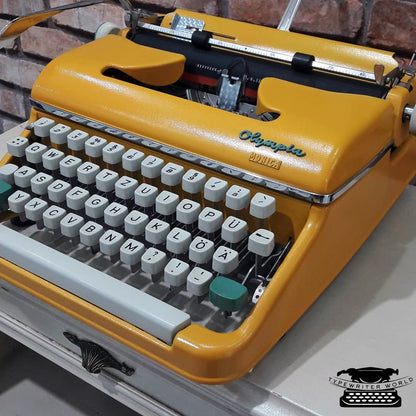 Special Color Olympia Monica Yellow Typewriter - Premium Gift | Typewriter like new,typewriter working