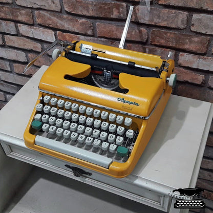 Special Color Olympia Monica Yellow Typewriter - Premium Gift | Typewriter like new,typewriter working