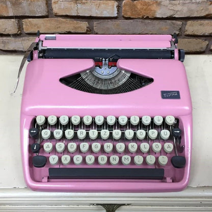 Pink Adler Tippa Typewriter - Vintage Barbie Pink Color, 1960 Model in Pristine Working Condition