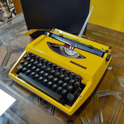 Adler Tippa Typewriter - Embrace Vintage Elegance in Yellow