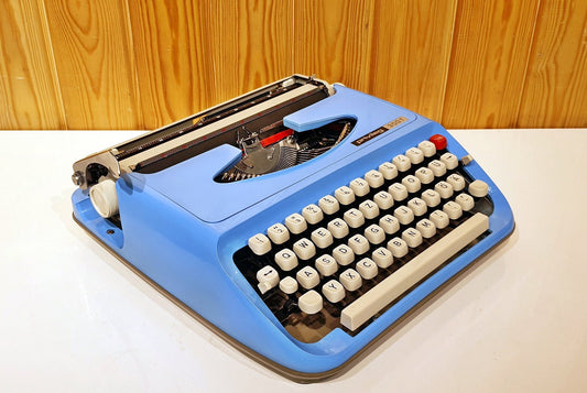 Privileg 300TR Typewriter | Typewriter Like New | Typewriter Working Serviced | Blue Typewriter